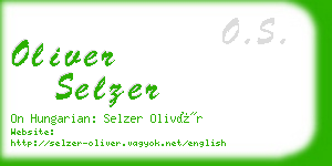 oliver selzer business card